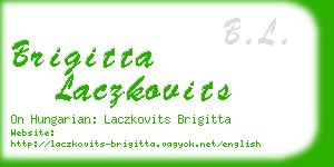 brigitta laczkovits business card